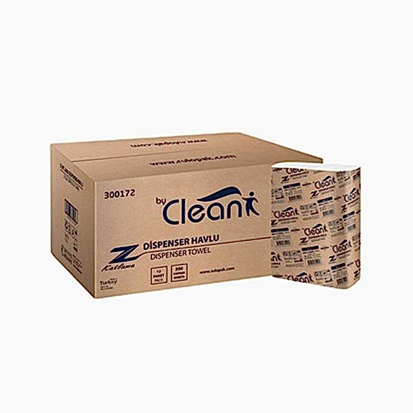 Rulopak By Clean Z Katlama Kağıt Havlu Çift Katlı 21 x 22.5 cm 200 Yaprak 12li 300172 resmi