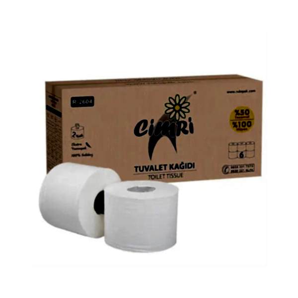 Rulopak Cimri Tuvalet Kağıdı 2 Katlı 166 metre 5 kg 6'lı Paket 300113 resmi