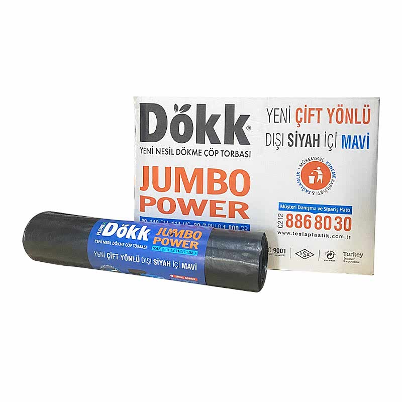 Florex 519 Power Dökme Çöp Torbası Jumbo Boy 80 x 110 cm 20 Adet - Siyah (7 Adet) resmi