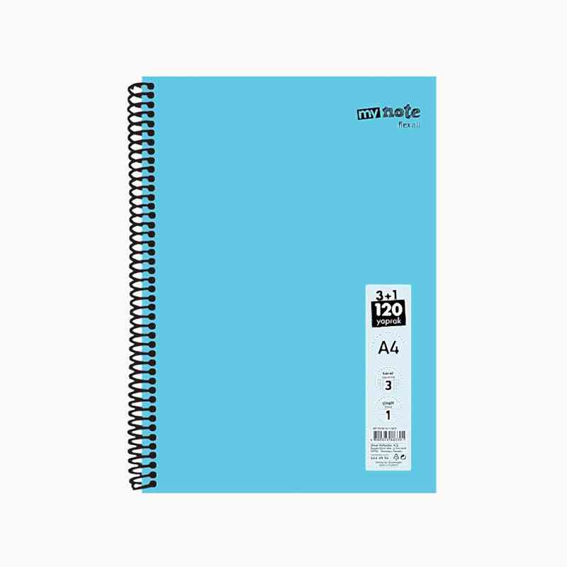 Mynote Flex Konulu 3+1 Seperatörlü Defter A4 120 Yaprak resmi
