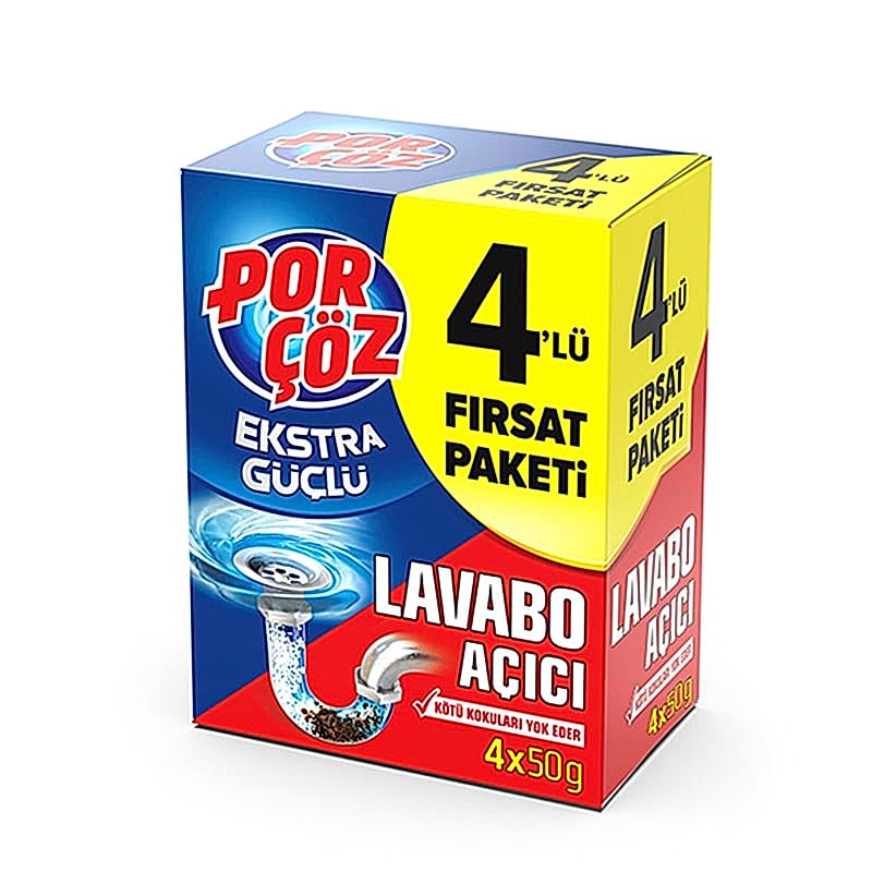 Porçöz Lavabo Açıcı Granül 4 lü resmi