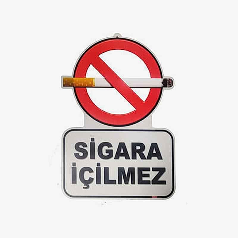 Sigara İçilmez Levhası Özel Kesim 25x35 cm resmi