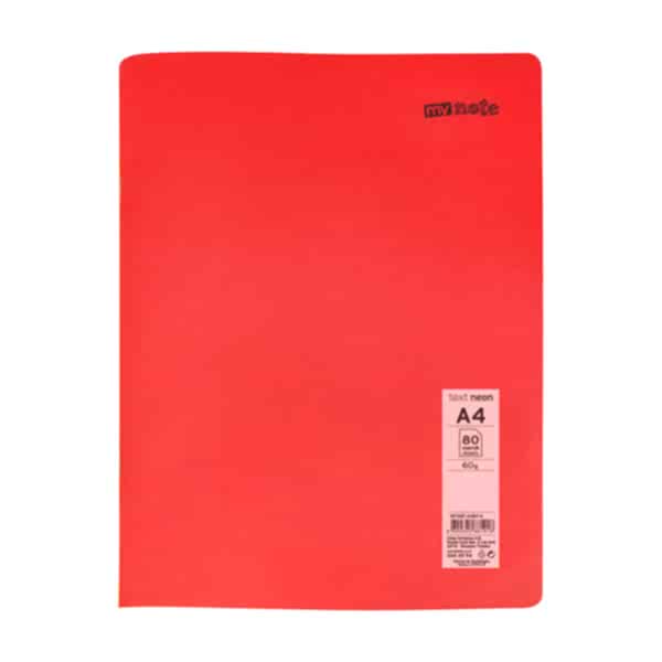 Mynote Text Neo Defter PP Kapak Tel Dikişli A4 80 Yaprak Çizgisiz resmi