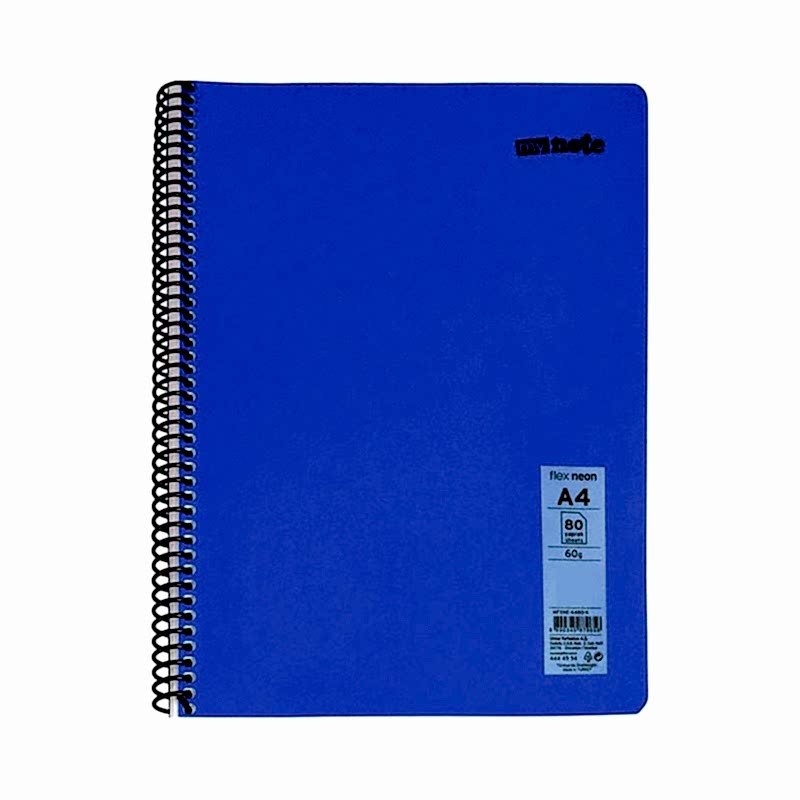 Mynote Flex Neo Defter PP Kapak Spiralli A4 80 Yaprak Çizgisiz resmi