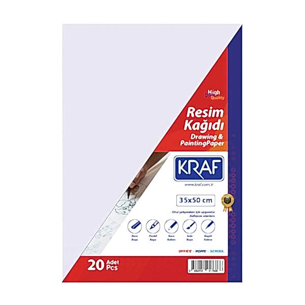 Kraf Resim Kağıdı 35x50 cm 20'li resmi