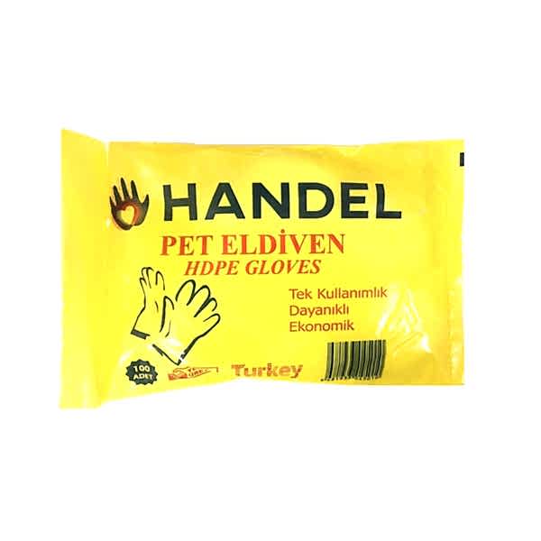 Handel HDPE Pet Eldiven Tek Kullanımlık Şeffaf 100 Adet resmi