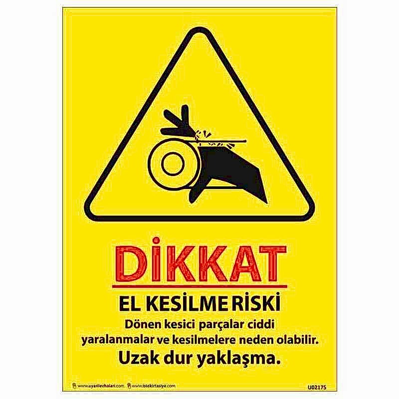 El Kesilme Riski Uyarı Levhası U02175