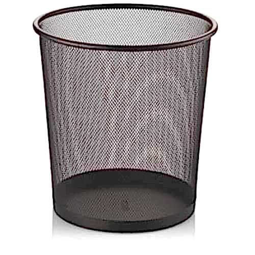 Kraf 540G Metal Perfore Çöp Kovası 12 lt - Siyah