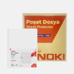 Noki Eco 4830 Delikli Şeffaf Poşet Dosya A4 100'lü Paket (30 Adet) resmi