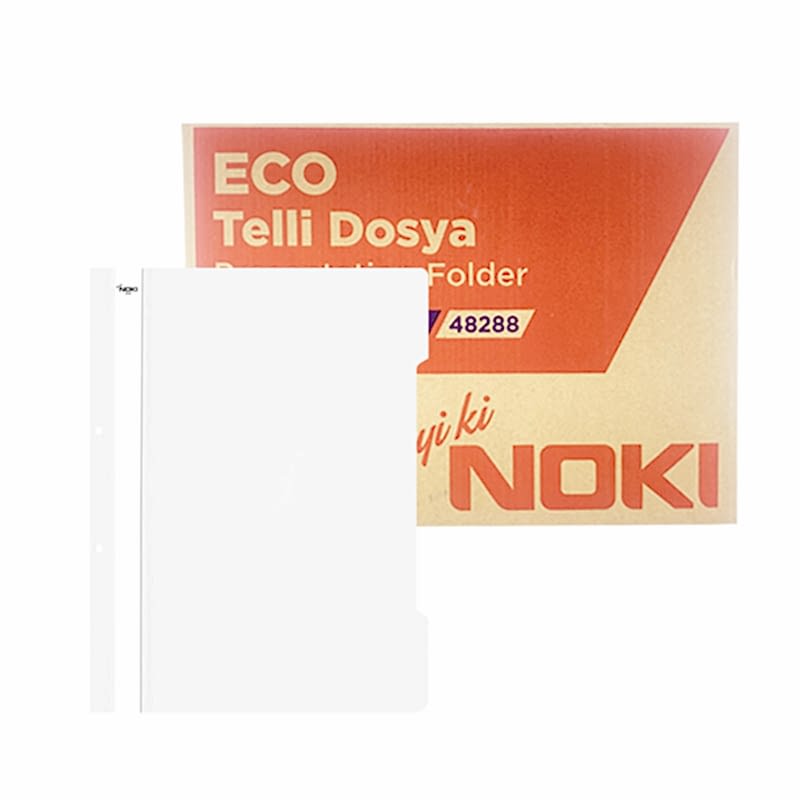 Noki Eco Telli Dosya 50'li Paket - Beyaz (16 Adet) resmi