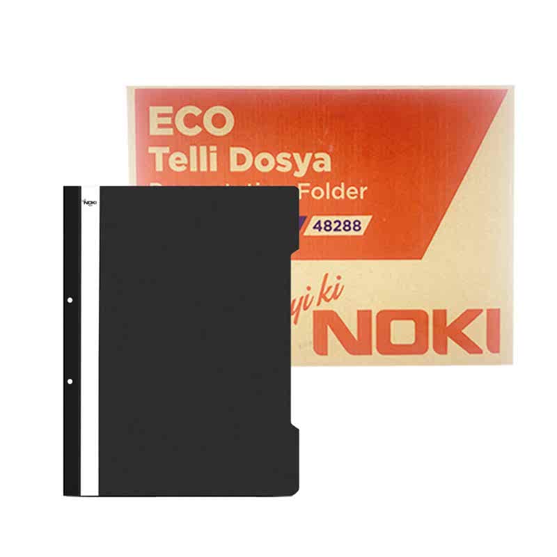 Noki Eco Telli Dosya 50'li Paket - Siyah (16 Adet) resmi