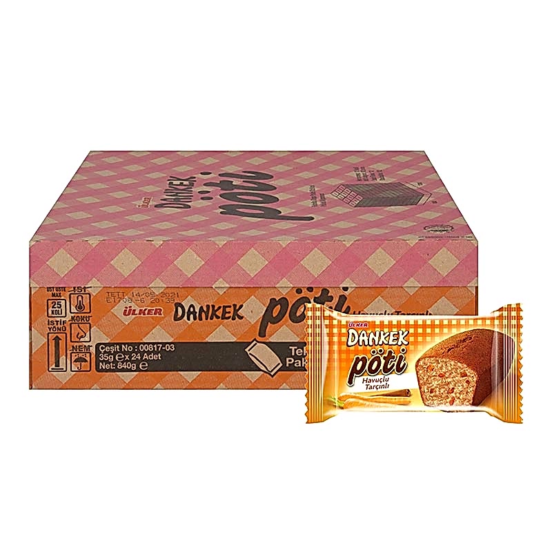 Ülker Dankek Pöti Muffin Kek Havuçlu Tarçınlı Kek 35 gr (24 Adet) resmi