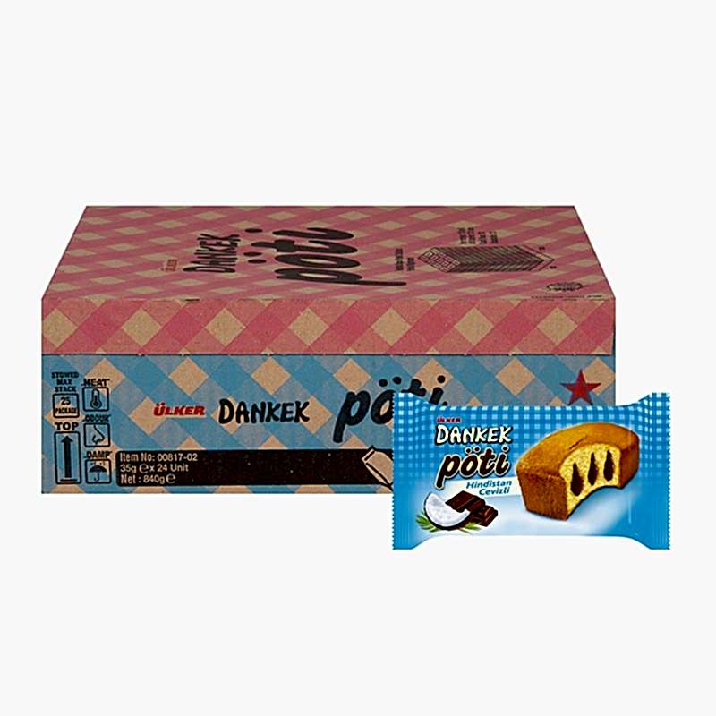 Ülker Dankek Pöti Muffin Kek Hindistan Cevizli 35 gr (24 Adet) resmi