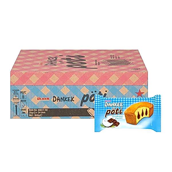Ülker Dankek Pöti Muffin Kek Hindistan Cevizli 35 gr (24 Adet) resmi
