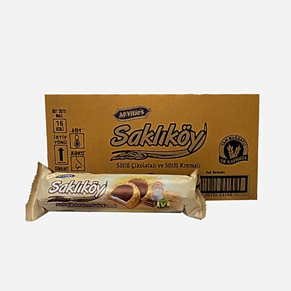 Ülker Saklıköy Bisküvi Çikolata Sütlü Kremalı 100g (18 Adet) resmi
