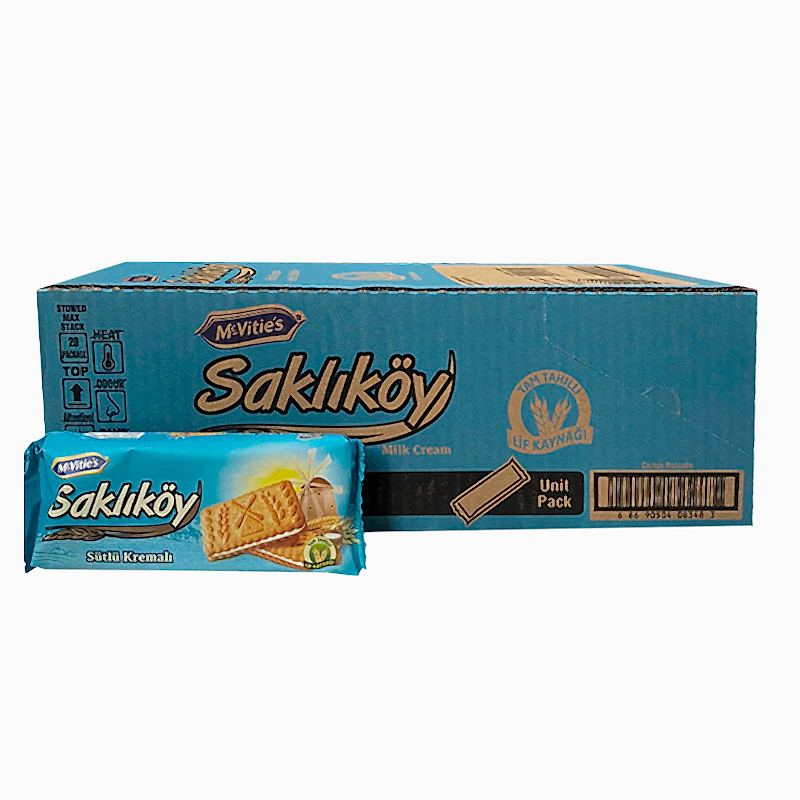 Ülker Saklıköy Bisküvi Sütlü Kremalı 100 gr (24 Adet) resmi