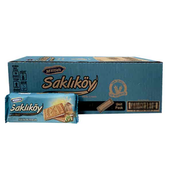 Ülker Saklıköy Bisküvi Sütlü Kremalı 100 gr (24 Adet) resmi