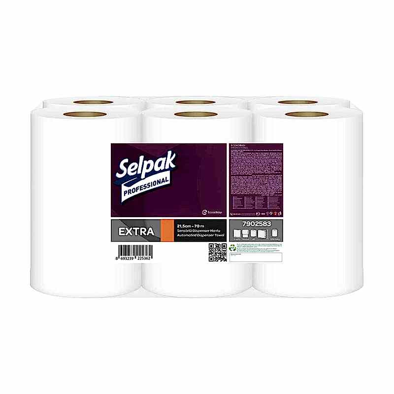 Selpak Professional Extra Hareketli Kağıt Havlu 21 cm 85 m - 6 Adet 7903682 resmi