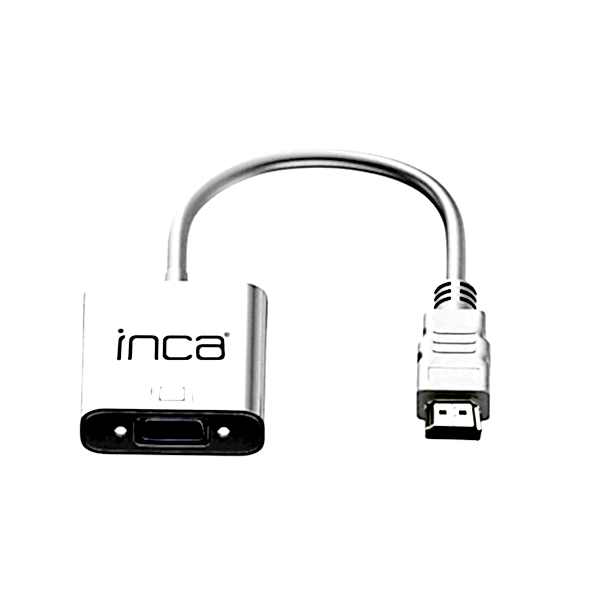 Inca IHTVJ-7 HDMI to VGA Jaklı Çevirici 20 cm - Beyaz resmi