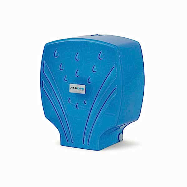 Maxiflow Mini Cimri Tuvalet Kağıdı Dispanseri Plastik Şeffaf Mavi Çap:21x24 cm 30966 resmi