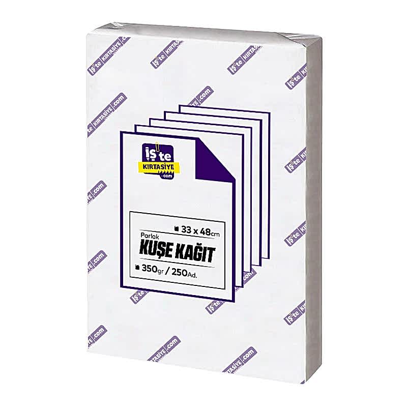 İşte Kırtasiye Kuşe Kağıt Parlak 33 x 48 cm 350 gr 250 Adet resmi