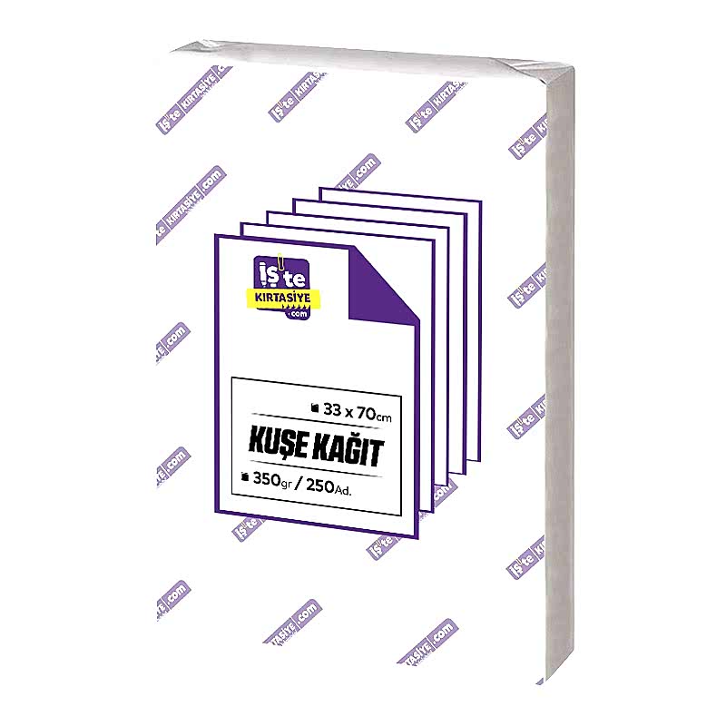 İşte Kırtasiye Kuşe Kağıt Mat 33 x 70 cm 350 gr 250 Adet  resmi