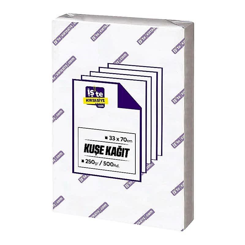 İşte Kırtasiye Kuşe Kağıt Parlak 33 x 70 cm 250 gr 500 Adet resmi