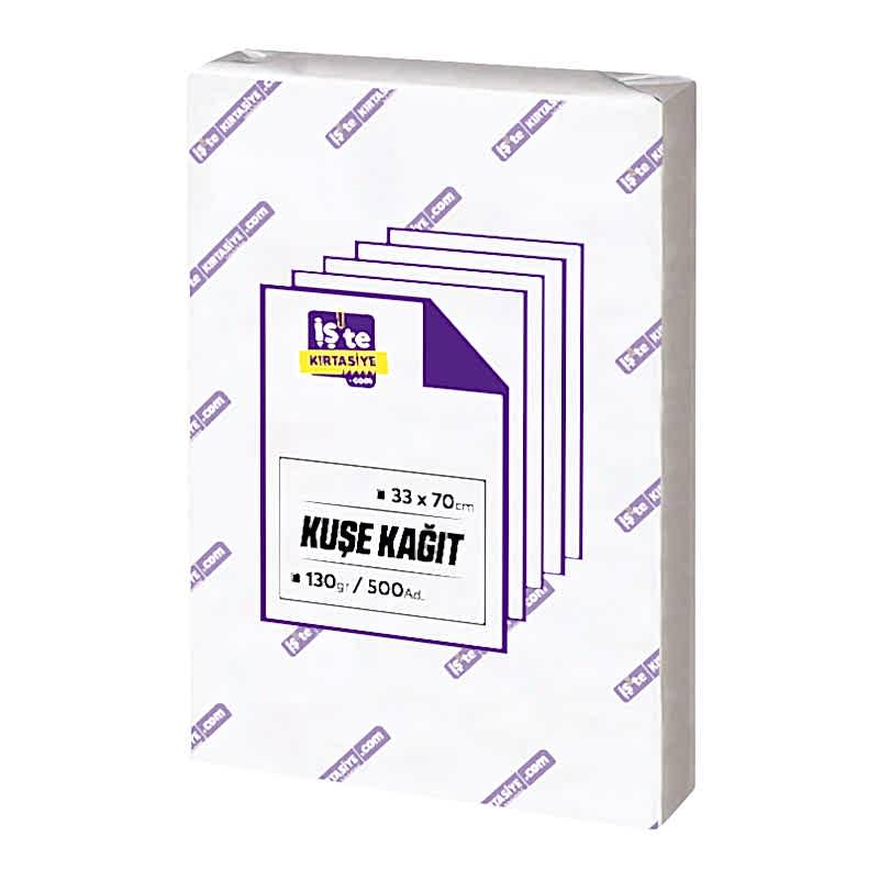 İşte Kırtasiye Kuşe Kağıt Parlak 33 x 70 cm 130 gr 500 Adet resmi