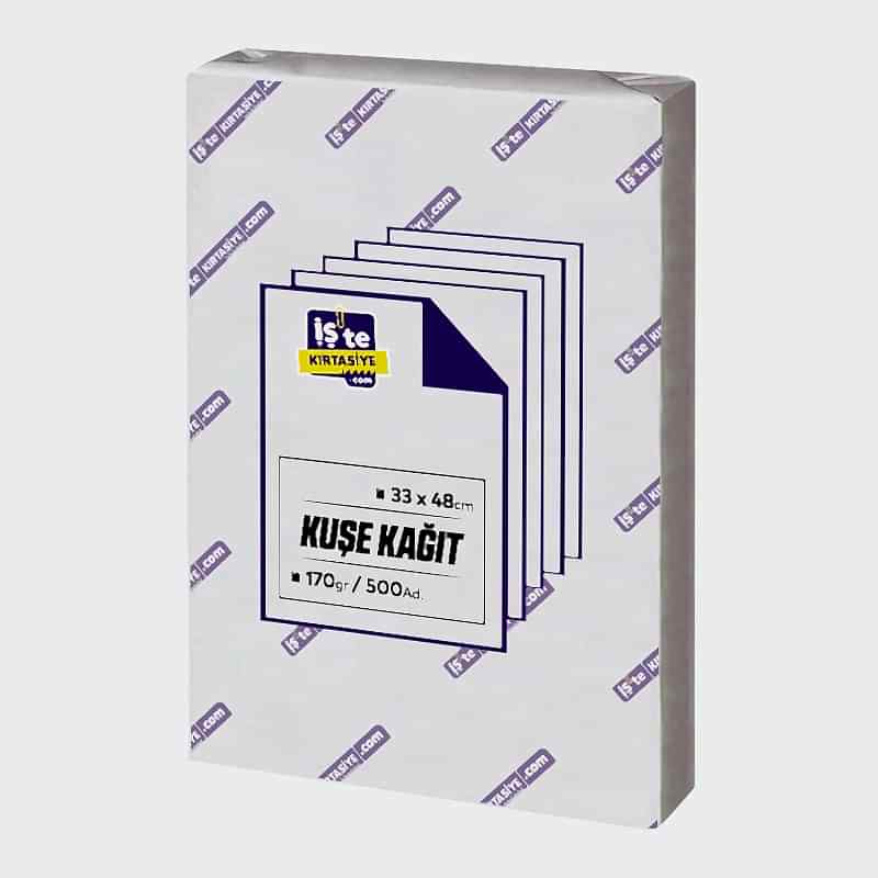 İşte Kırtasiye Kuşe Kağıt Parlak 33 x 48 cm 170 gr 500 Adet  resmi