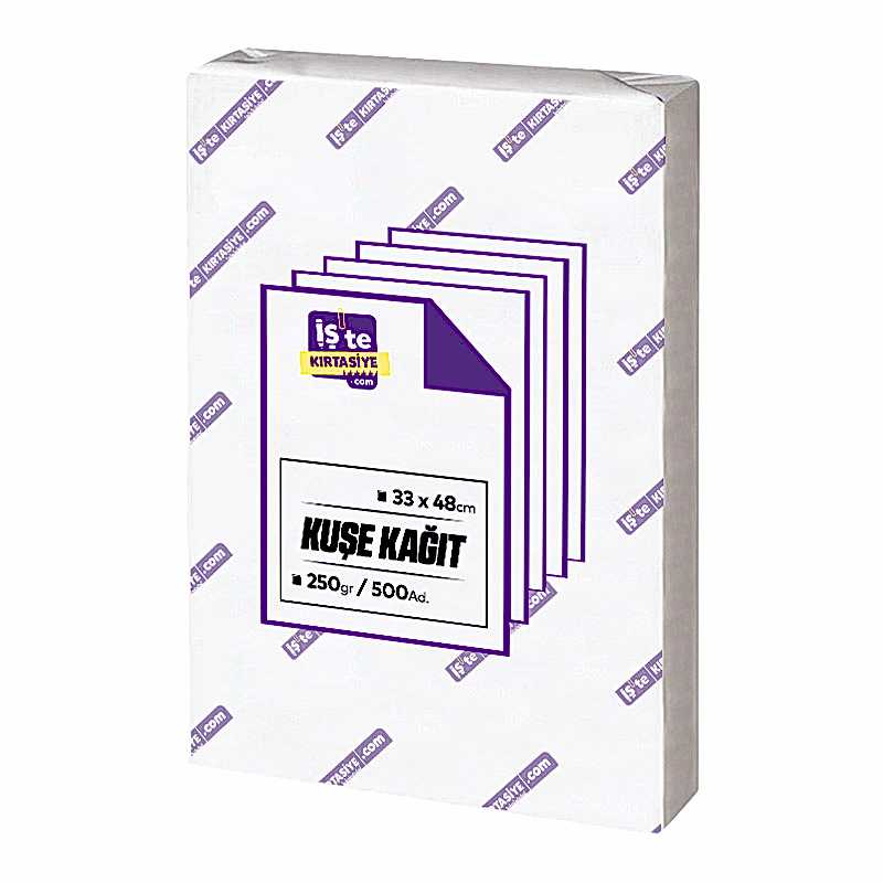 İşte Kırtasiye Kuşe Kağıt Parlak 33 x 48 cm 250 gr 500 Adet resmi