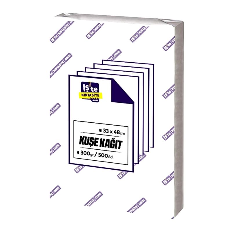 İşte Kırtasiye Kuşe Kağıt Parlak 33 x 48 cm 300 gr 500 Adet resmi