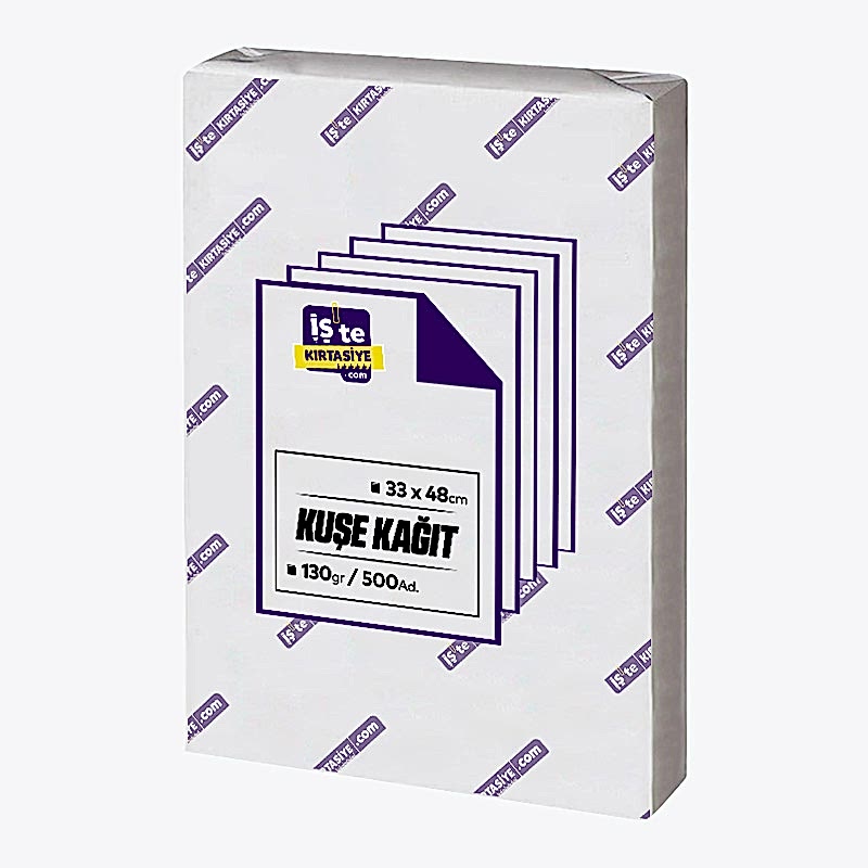 İşte Kırtasiye Kuşe Kağıt Parlak 33 x 48 cm 130 gr 500 Adet resmi