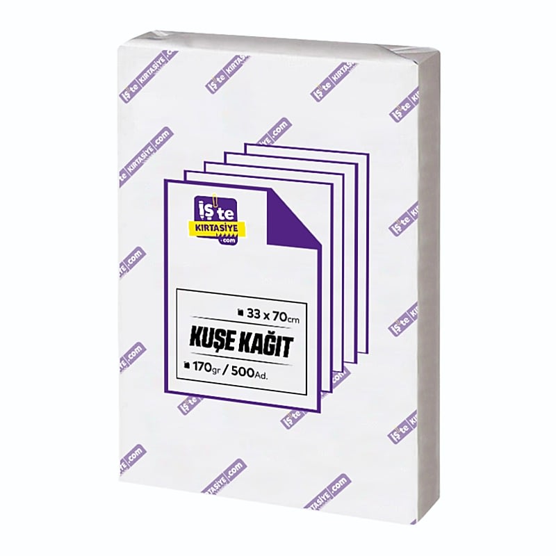 İşte Kırtasiye Kuşe Kağıt Parlak 33 x 70 cm 170 gr 500 Adet resmi