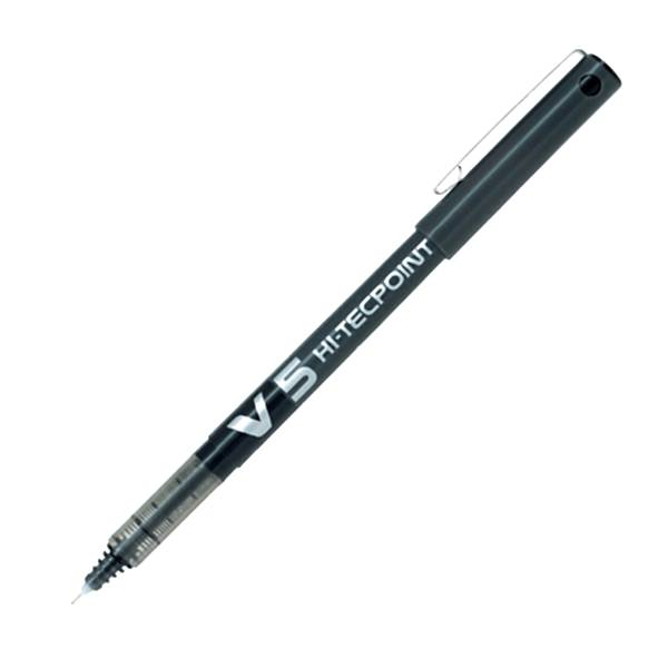 Pilot V5 Hi-Tecpoint İğne Uçlu Roller Kalem 0.5 mm - Siyah resmi