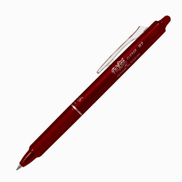 Pilot Frixion Ball Clicker Tükenmez Kalem Silinebilir 0.7 mm Kırmızı resmi