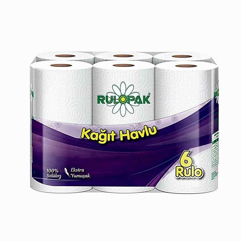 Rulopak Kağıt Havlu Çift Katlı 300128 6 Adet resmi