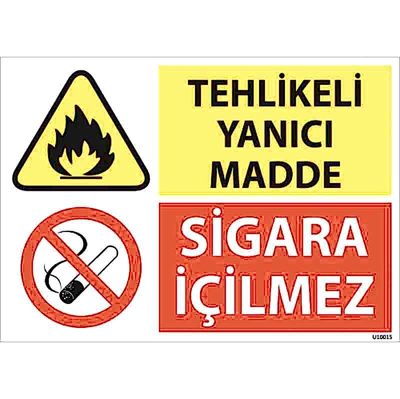 Tehlikeli Yanıcı Madde Uyarı Levhası U10015