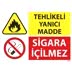 Tehlikeli Yanıcı Madde Uyarı Levhası U10015