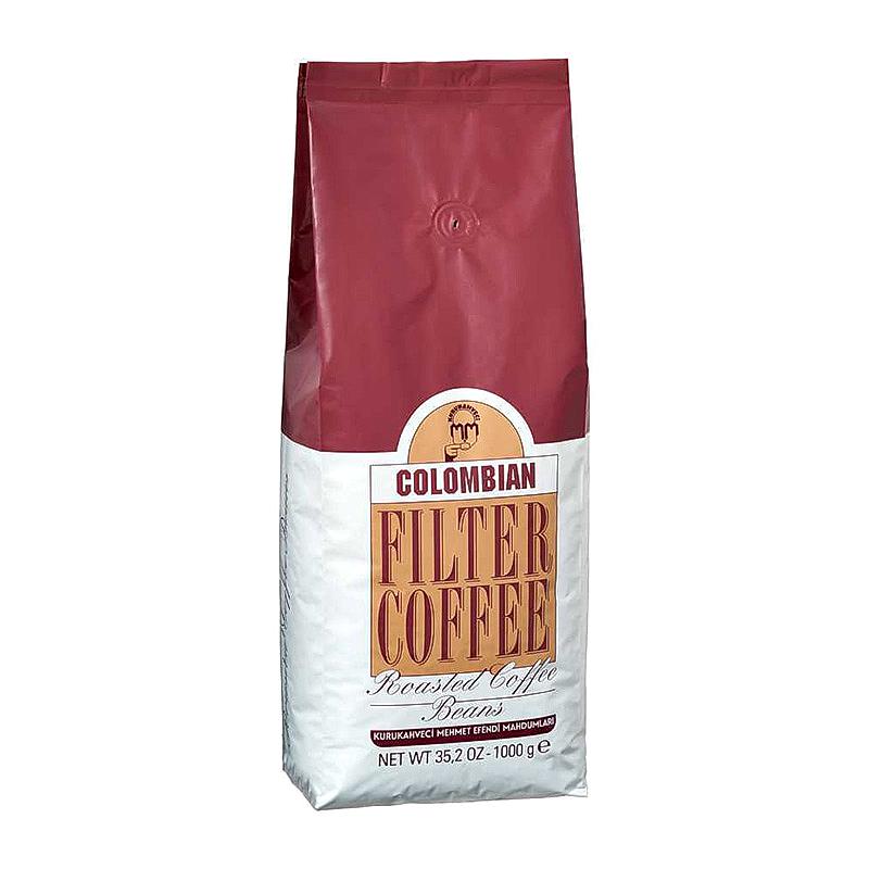 Mehmet Efendi Filtre Kahve Colombian Kavrulmuş Çekirdek 1000 Gr resmi