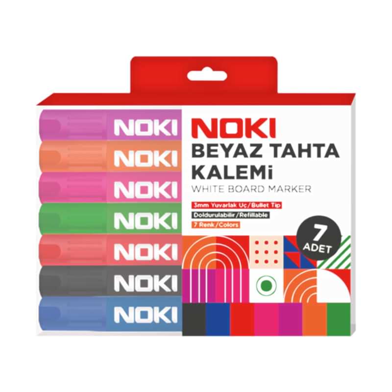 Noki Beyaz Yazı Tahtası Kalemi 7 Renk resmi