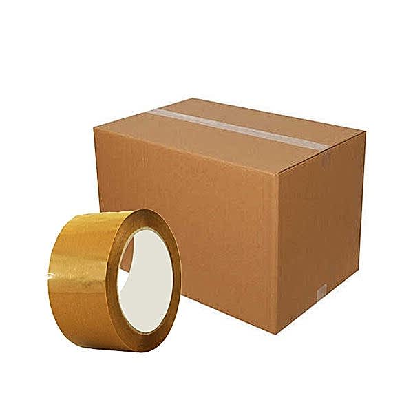High Quality Hotmelt Koli Bandı 45 mm x 100 m - Taba (72 Adet) resmi