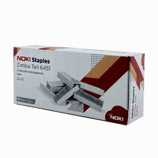 Noki 6451 Zımba Teli No:24/6 1000 Adet Beyaz (10 Adet) resmi