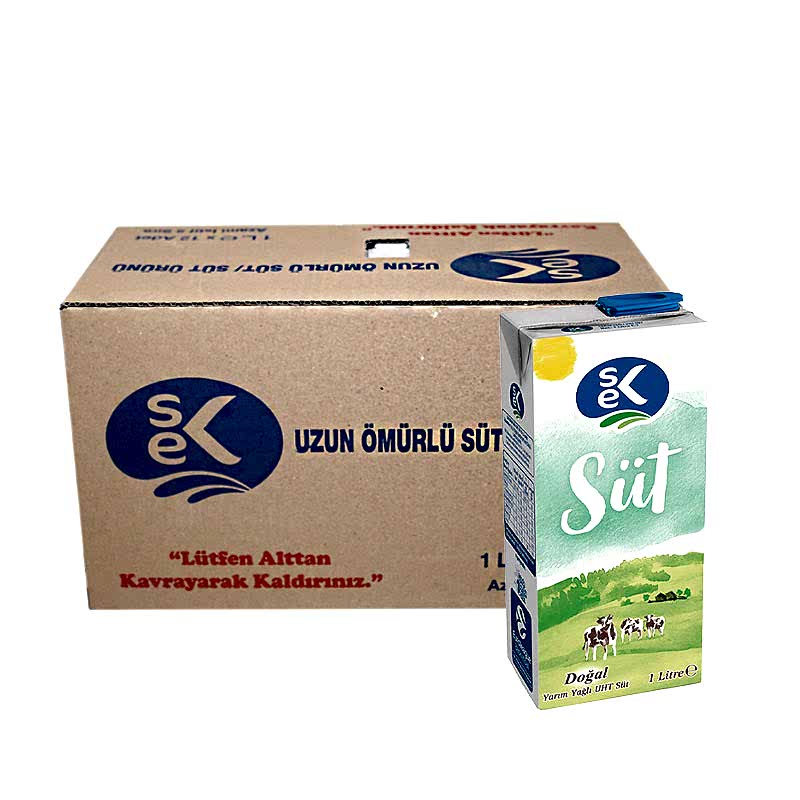 Sek Süt Yarım Yağlı 1 Lt (12 Adet) resmi