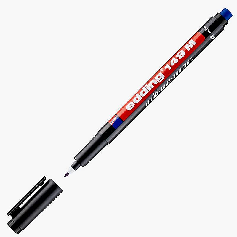 Edding 149M Silinebilir Asetat Kalemi Silgili 1.0 mm - Siyah