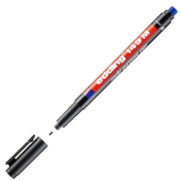 Edding 149M Silinebilir Asetat Kalemi Silgili 1.0 mm - Siyah
