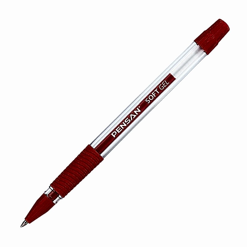 Pensan 2400 Soft Gel Tükenmez Kalem 0.7 mm Kırmızı resmi