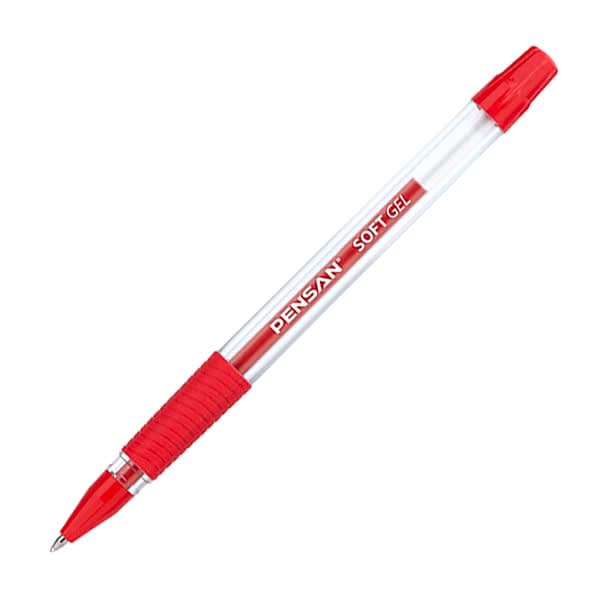 Pensan 2400 Soft Gel Tükenmez Kalem 0.7 mm Kırmızı resmi