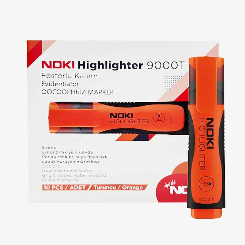 Noki Fosforlu Kalem - Turuncu (10 Adet) resmi