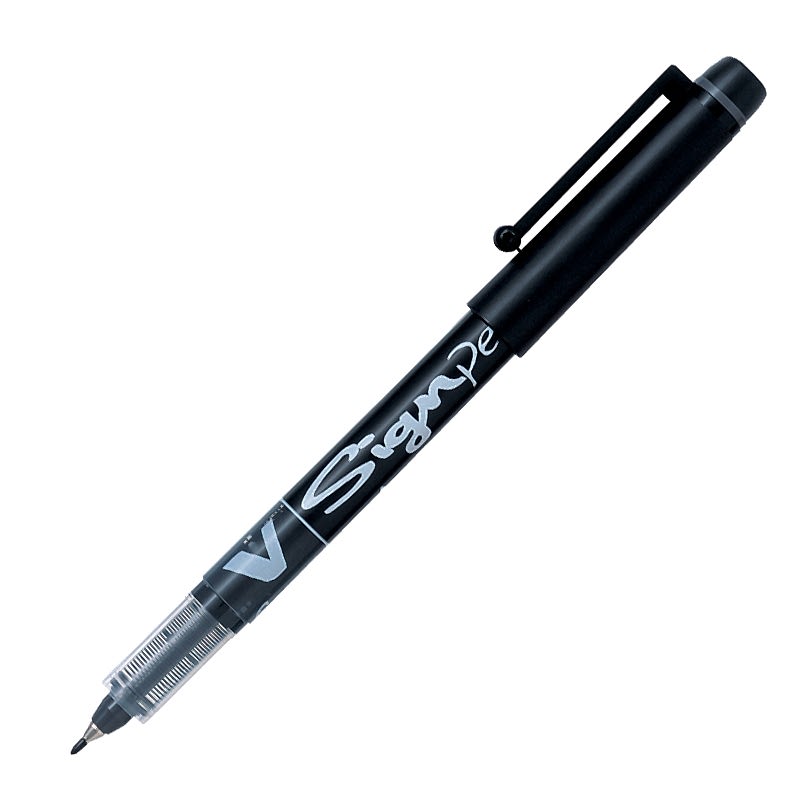 Pilot V Signpen Keçeli İmza Kalemi 2.0 mm Siyah resmi
