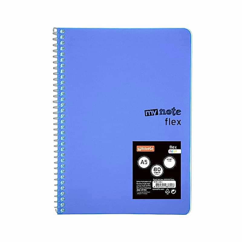 Mynote Flex Neo Defter PP Kapak Spiralli A5 80 Yaprak Çizgili resmi